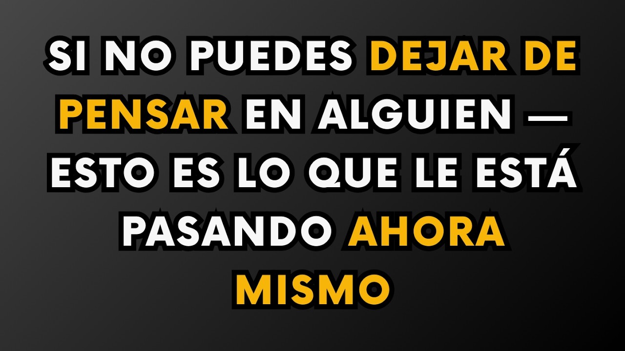 Si no puedes dejar de pensar en alguien — esto es lo que le está pasando ahora mismo