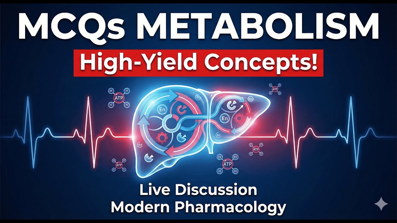 Drug Metabolism MCQs LIVE ⚡ | CYP450, Phase I & II | Modern Pharmacology Revision