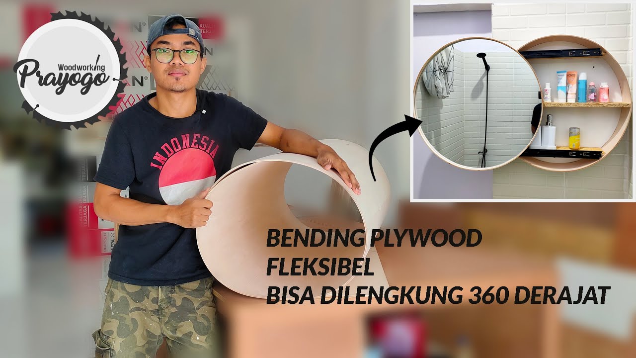 BUAT CERMIN BULAT SLIDING / ROUND MIRROR SLIDING PAKAI BENDING PLYWOOD