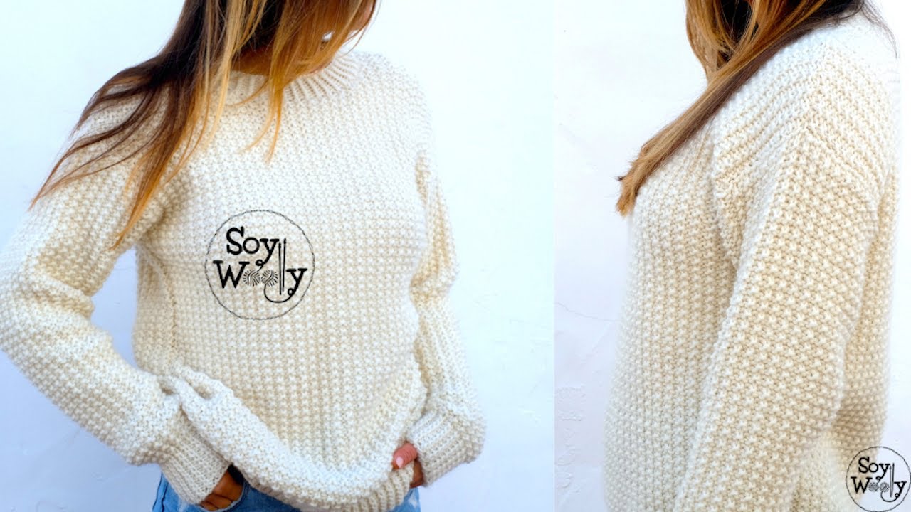 Jersey Unisex tejido en dos agujas en todas las tallas - Soy Woolly