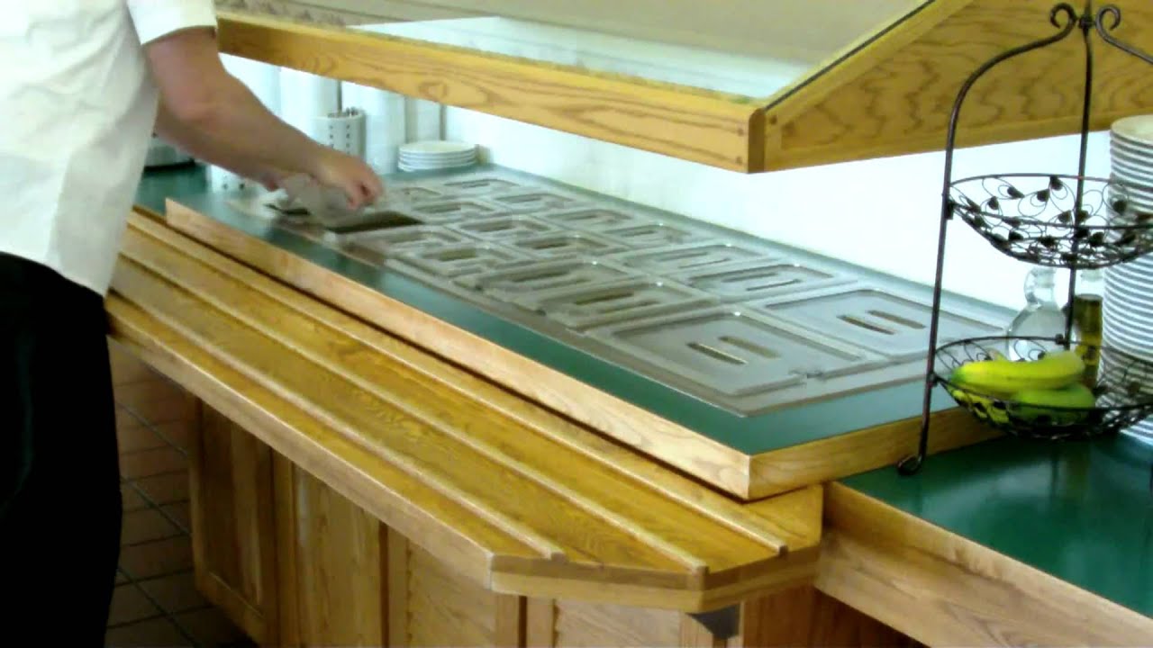 Set up and take down of salad bar compressed