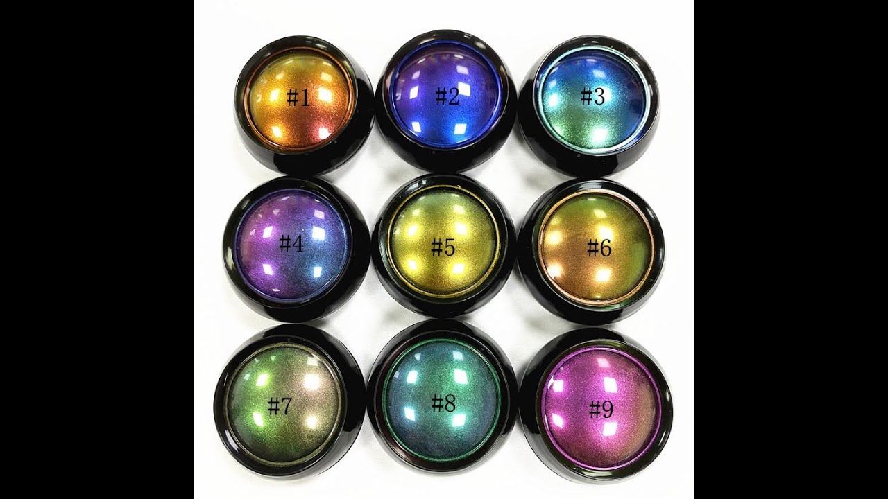 9 colors Chameleon Pigment Metallic Shimmer Eyes Makeup Duochrome Eyeshadow Powder