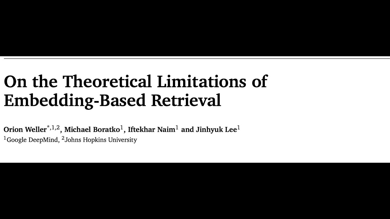 [QA] On the Theoretical Limitations of Embedding-Based Retrieval