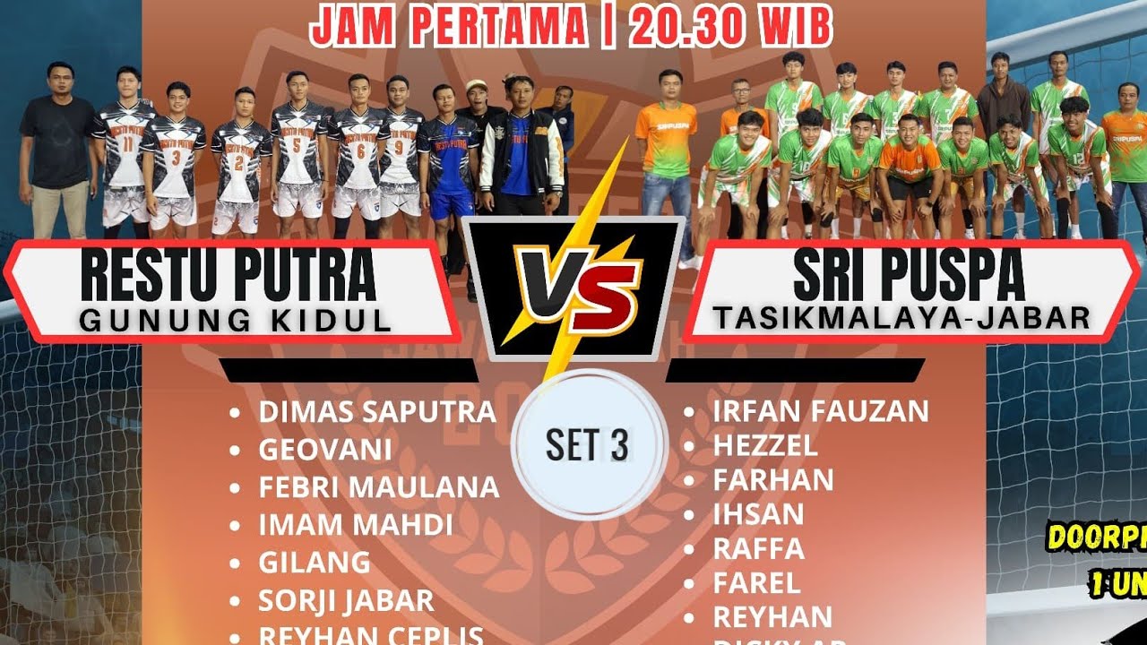 DIMAS SAPUTRA GEO IMAM FEBRY RESTU PUTRA VS SRI PUSPA TASIK set 3 piala gubernur jateng 2026
