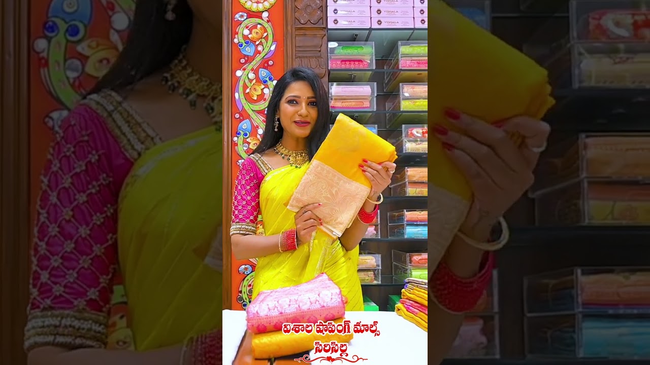 ✨Discover the Elegance of Handloom Sarees at Vishala Shopping Mall, Sircilla! ✨