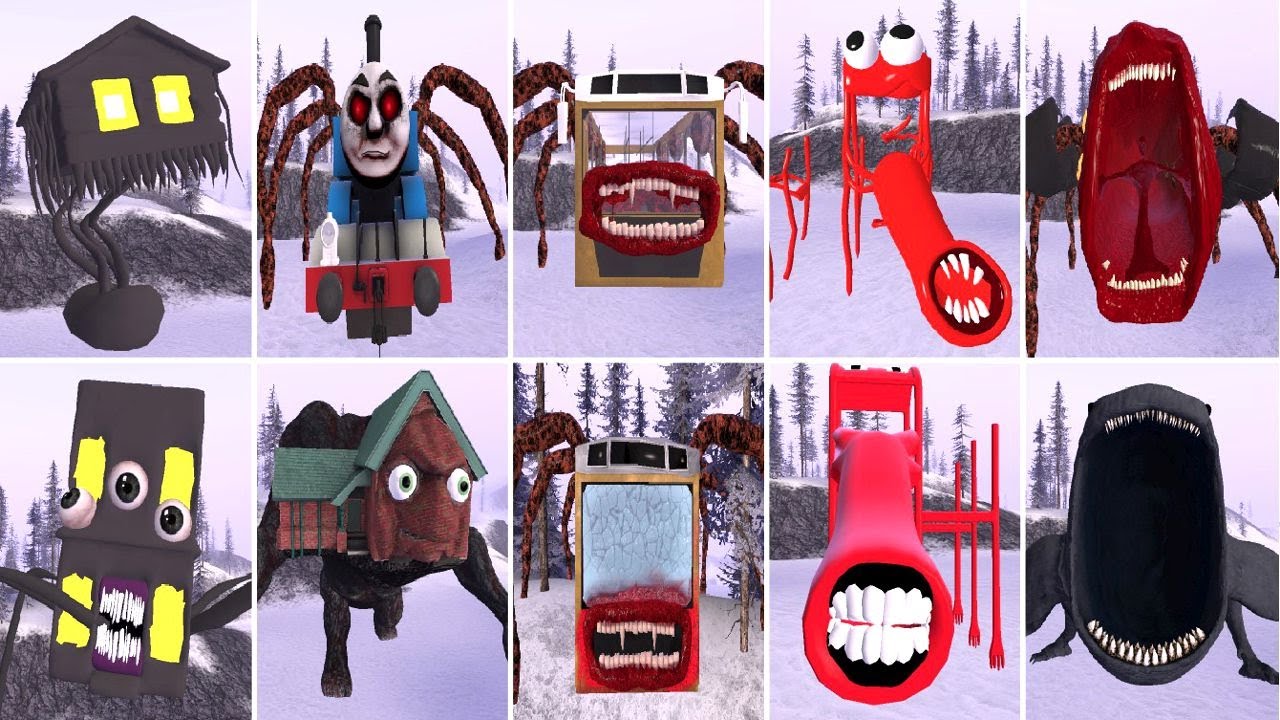 HOUSE HEAD, BUS EATER, THE BLOOP, THOMAS EATER, MEGAHORN, CHOO CHOO SAHUR, HUNGRY WORM ROBLOX - GMOD