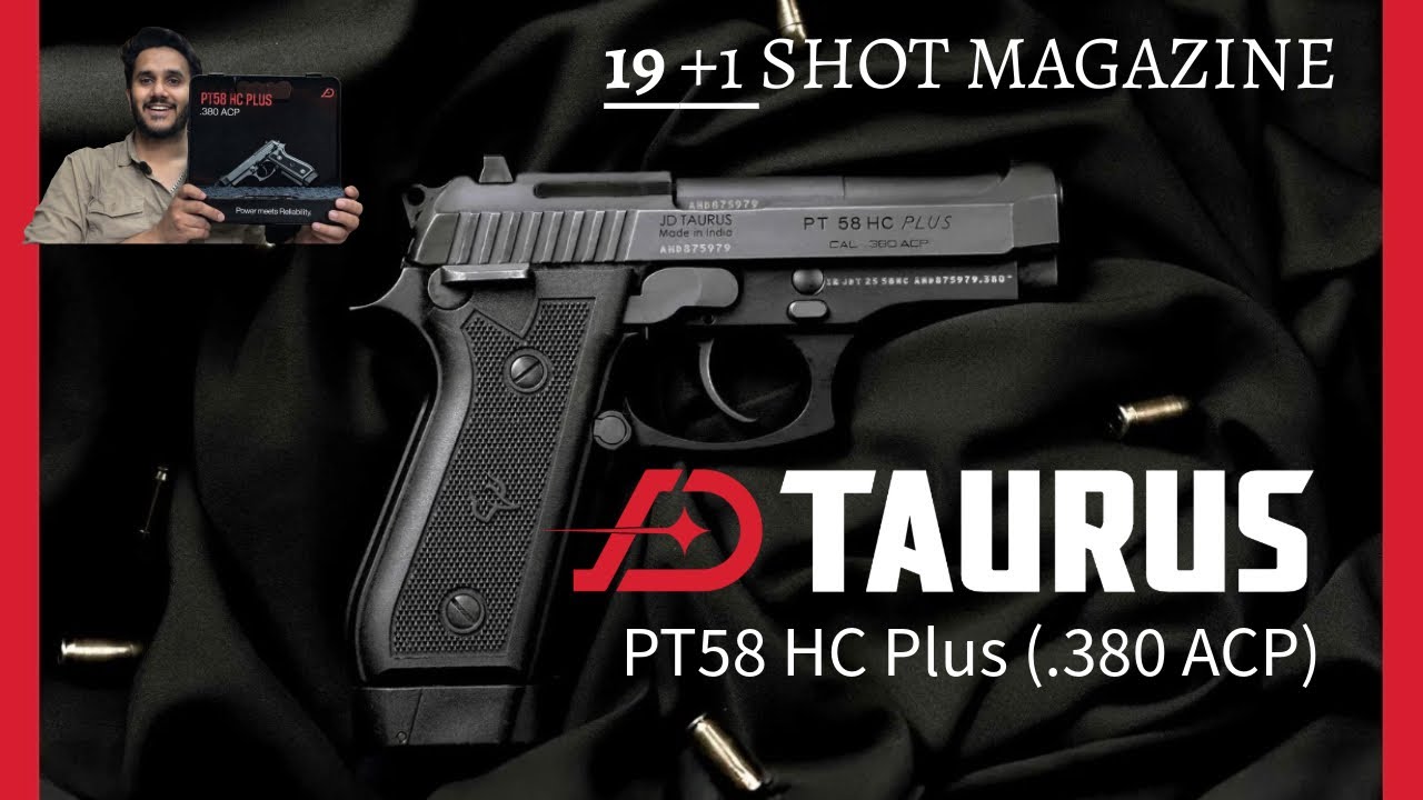 Jd taurus .380 caliber pistol. PT58 HC Plus .380 ACP Made in India & Brazil 19+1 Shot dual magzine