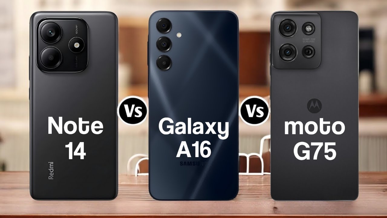 Redmii Note 14 5G Vs Samsung Galaxy A16 5G Vs Moto G75 5G