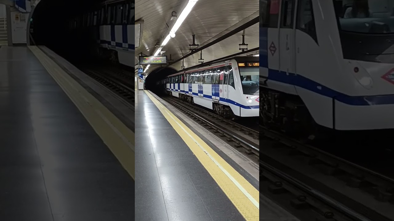 Metro de Madrid L&iacute;nea 2: Serie 3000 en Santo Domingo #ferrocarril #metrodemadrid