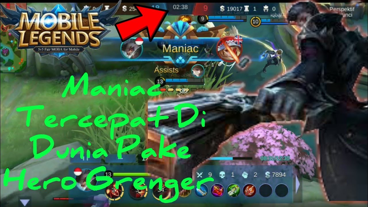 Maniac Tercepat Di Dunia Pake Hero Grenger | Menit 2 Sudah Maniac - Mobile Legend Gameplay 2020