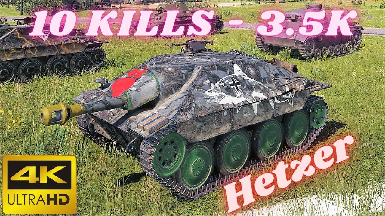 Jagdpanzer 38(t) Hetzer 10 Kills 3.5K Damage & Jagdpanzer 38(t) Hetzer 9 Kills World of Tanks ,WOT