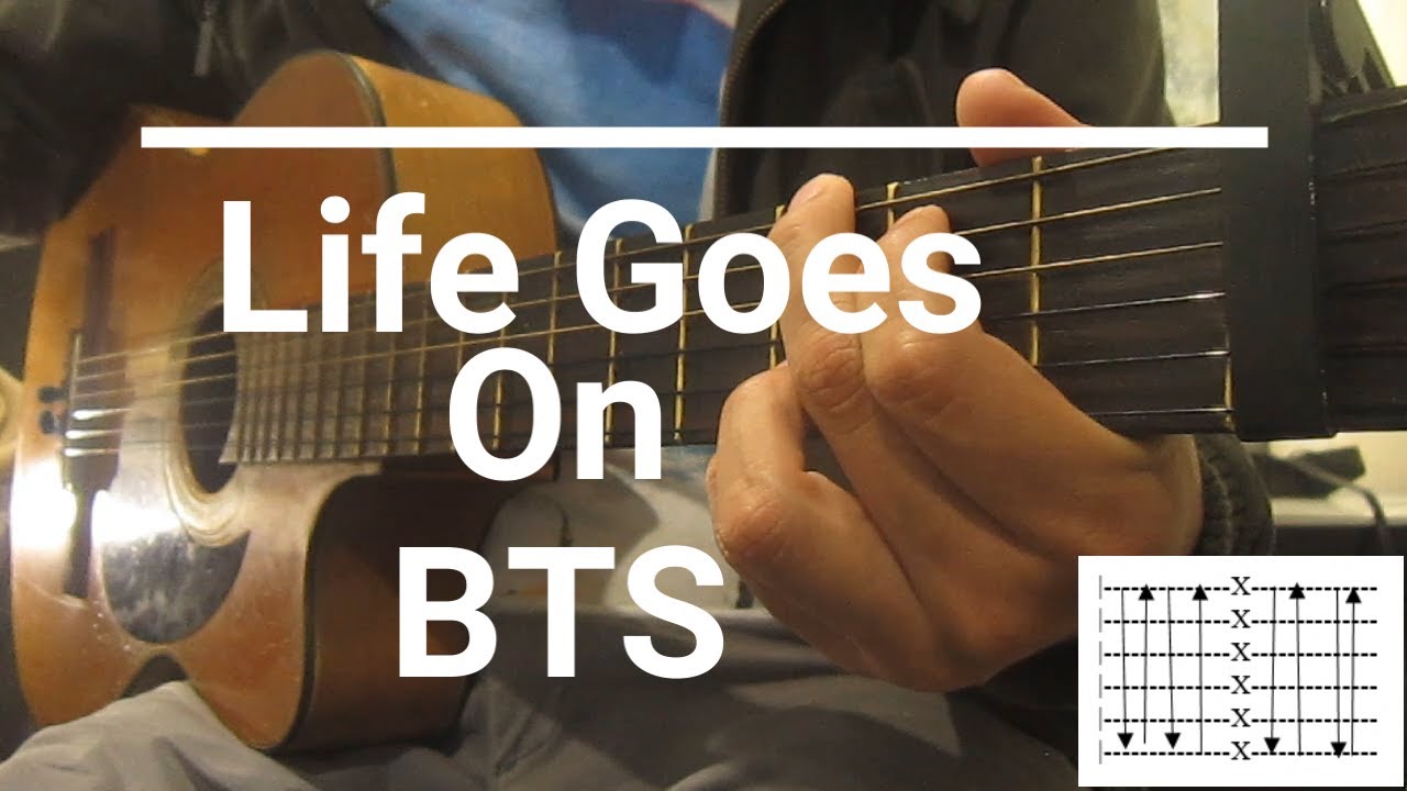 Como Tocar - Life Goes On (BTS) | Tutorial Guitarra Con y Sin Capo