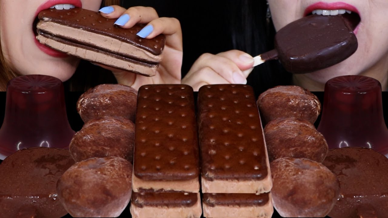 ASMR CHOCOLATE SMORES MOCHI ICE CREAM, MINT CHOCOLATE DOVE ICE CREAM BAR, ICE CREAM SANDWICHES 먹방