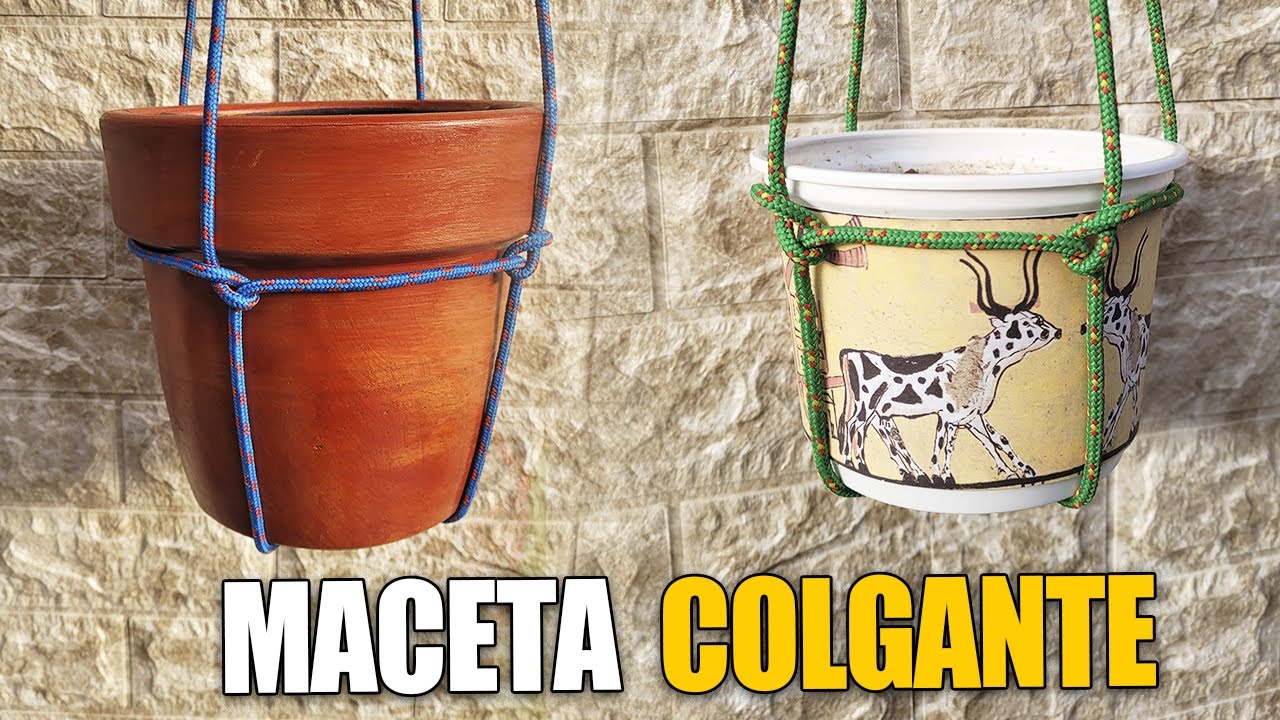 Como hacer una MACETA COLGANTE
