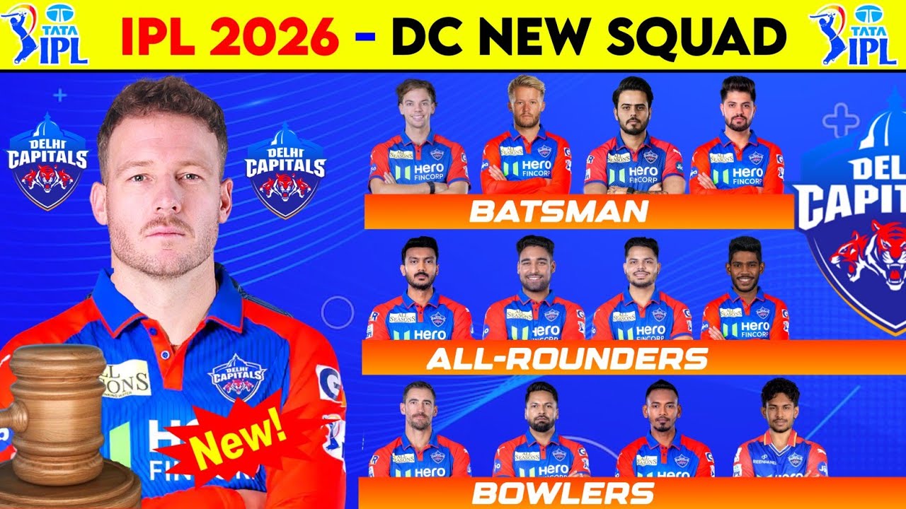 Dc Squad 2026 - IPL 2026 Dc Team Squad || Delhi Capitals 2026 Squad