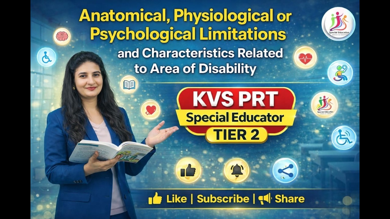Anatomical, Psychological or Psychological Limitations & Characteristics Related area of Disabilit |