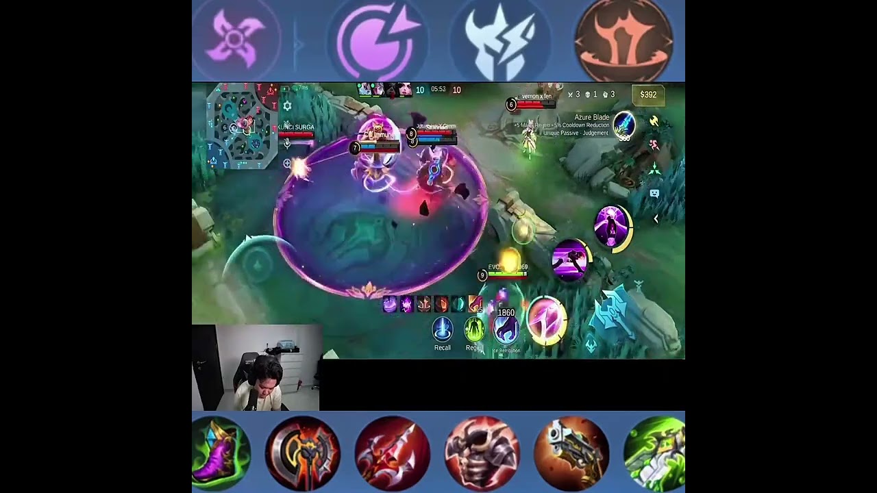 PRO PLAYER INI GUNAKAN META CHOU JUNGLER GILA OVER POWER BANGET #mlbb #mobelegends