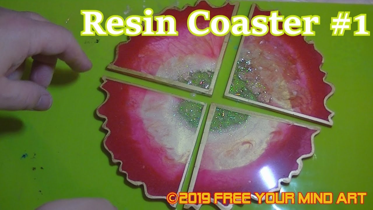 Resin Coaster #1 trying out a new product ‘Craft Resin’. Love the results.