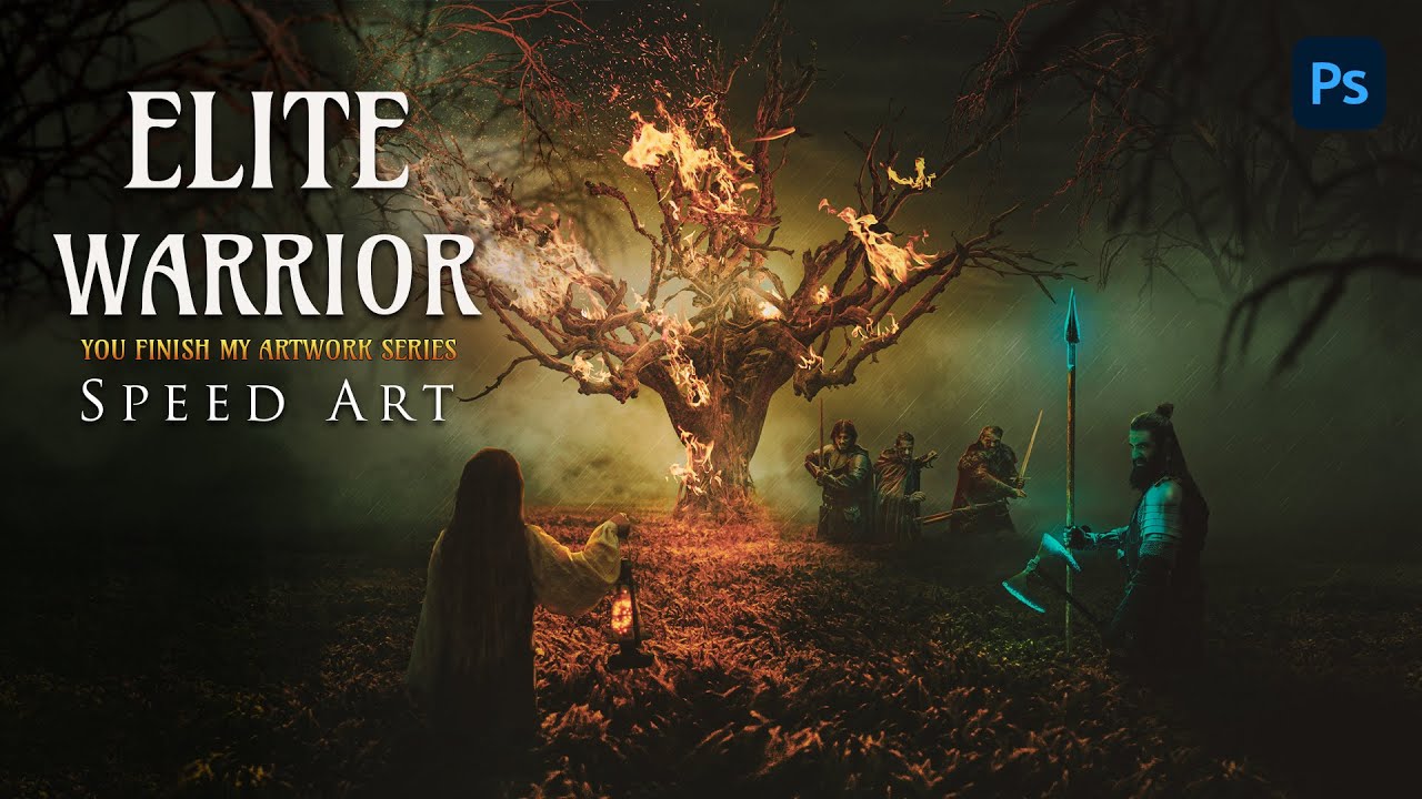 Elite WARRIOR | My Entry to @PhaseRunner´s challenge | Photoshop tutorial | Matte painting