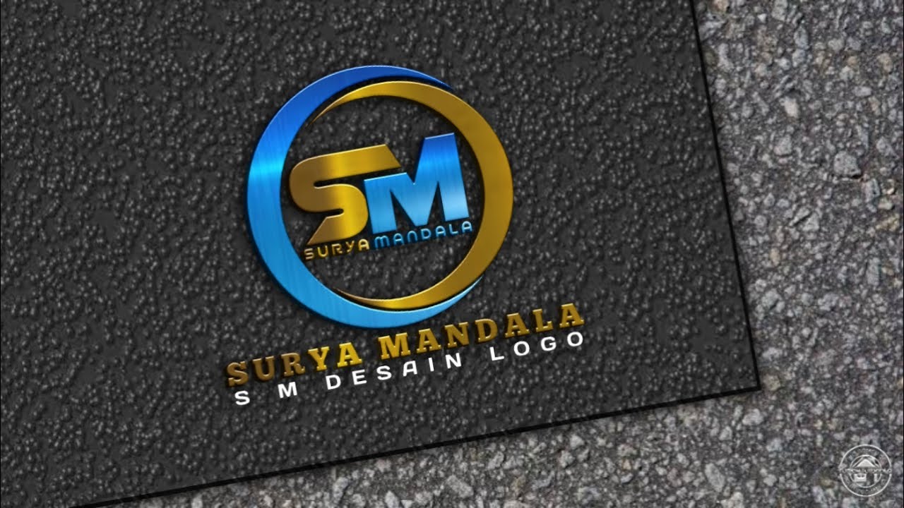 Desain Logo Huruf S+M || PixelLab