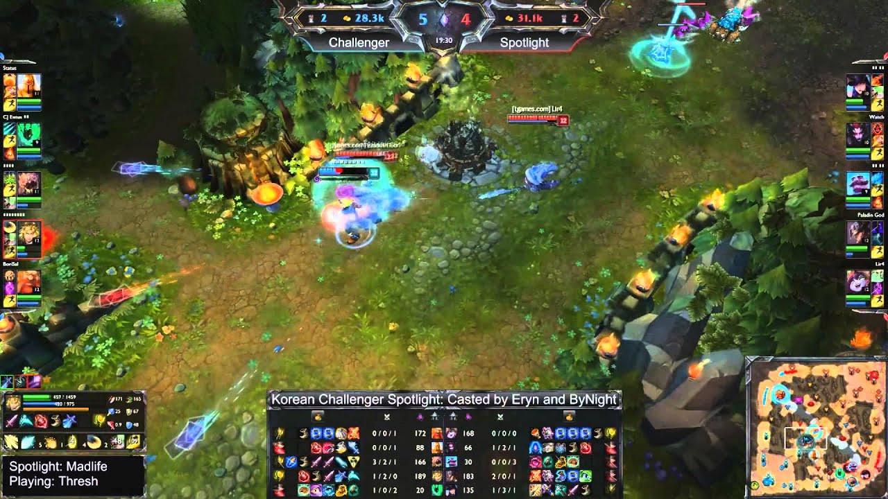CJ Entus Madlife | Support Thresh 2 | Korean Challenger Solo-Queue (Ranked League of Legends)