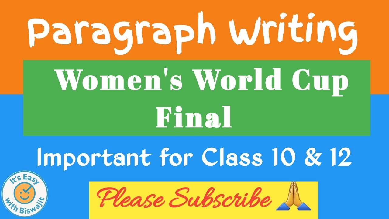 Paragraph Writing || Women's World Cup Cricket || Important Paragraph for All Students 
