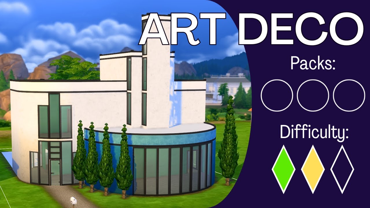 How To Build an ART DECO Like a Nerd - Base Game In-Depth Sims 4 Building Tutorial
