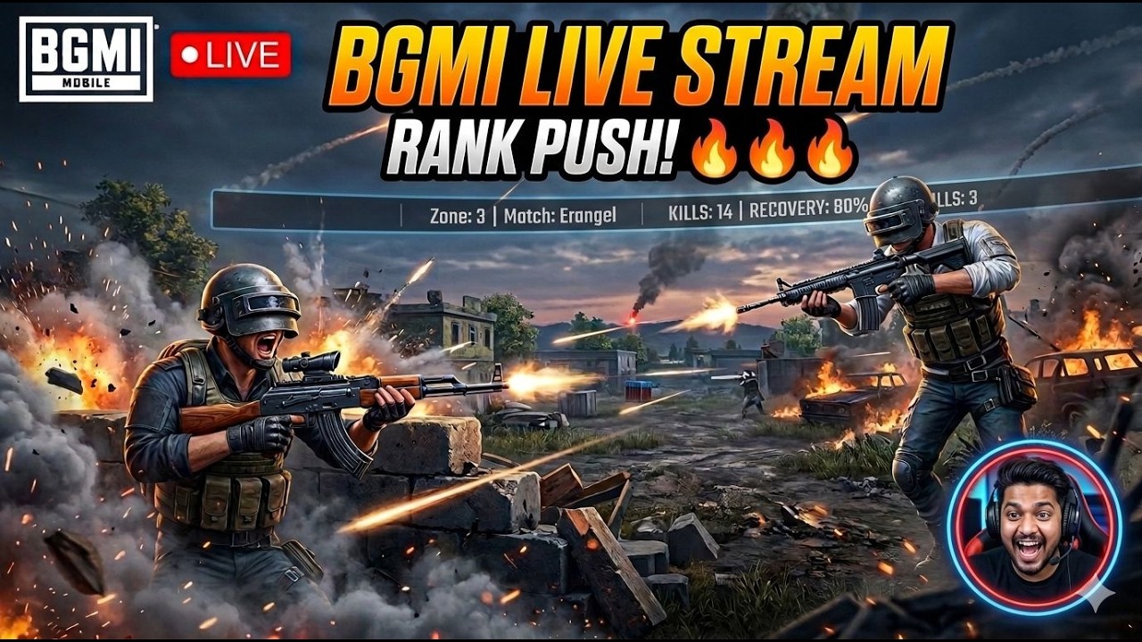 “BGMI Live 🔴 Rank Push |  | Intense Clutches #BGMI #BGMILive #GamingLive”