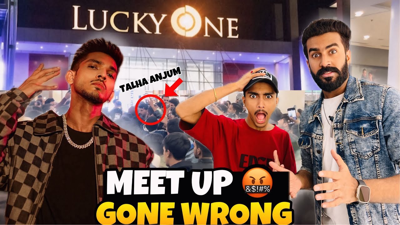 Talha Anjum Meet Up Gone Wrong 😱| Crowd Stage Pe Agaya 🤬| Lucky One Mall |@TalhaAnjum |Lakho Vines