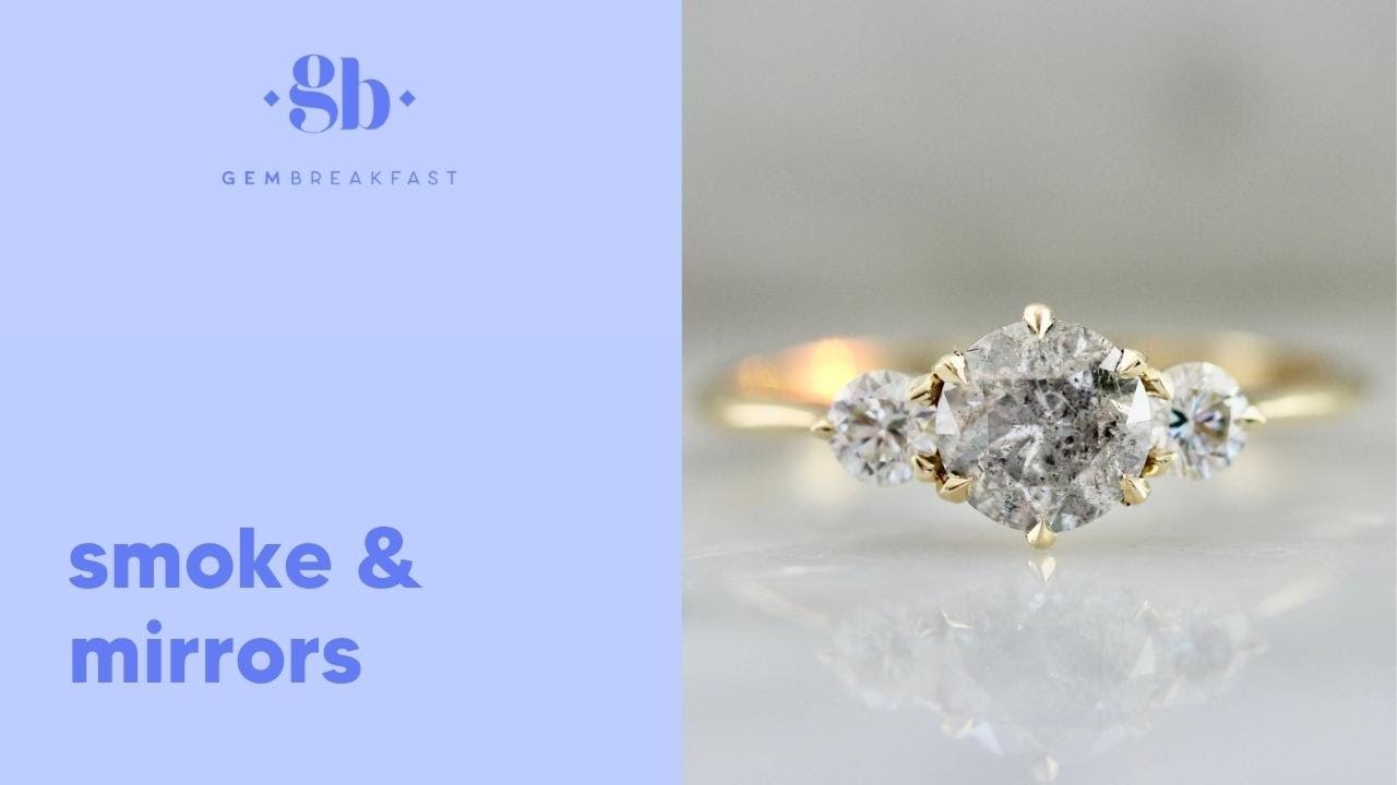 Smoke & Mirrors Salt & Pepper Round Brilliant Cut Diamond Ring