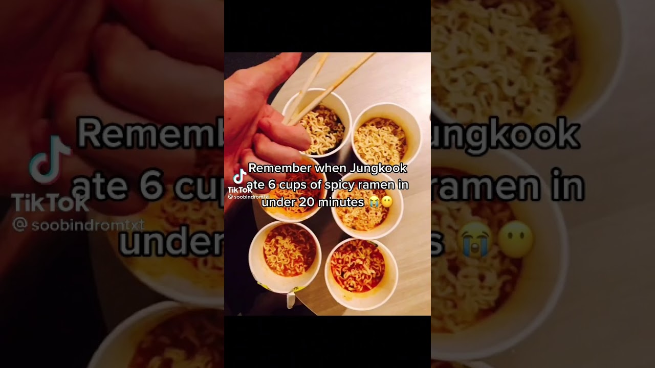 Remember when Jungkook ate 6 bowls of ramen in 20 minutes