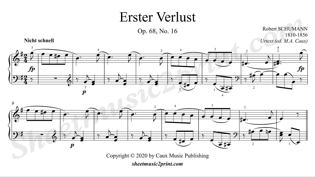 Schumann : First Lost, op. 68, no. 16