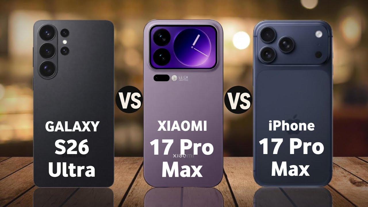 Samsung Galaxy S26 Ultra Vs XIAOMI 17 Pro Max Vs iPhone 17 Pro Max 