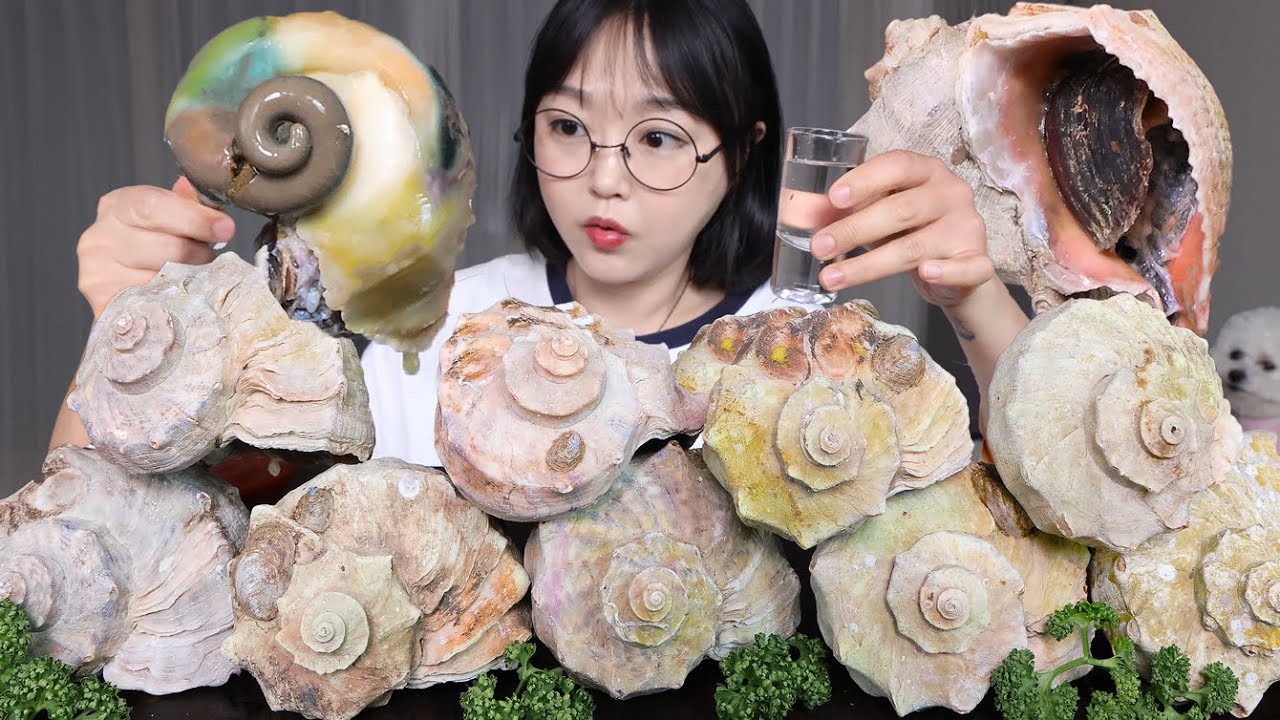 Тушёные морские улитки — идеальная закуска к соджу!ㅣMukbang ASMR