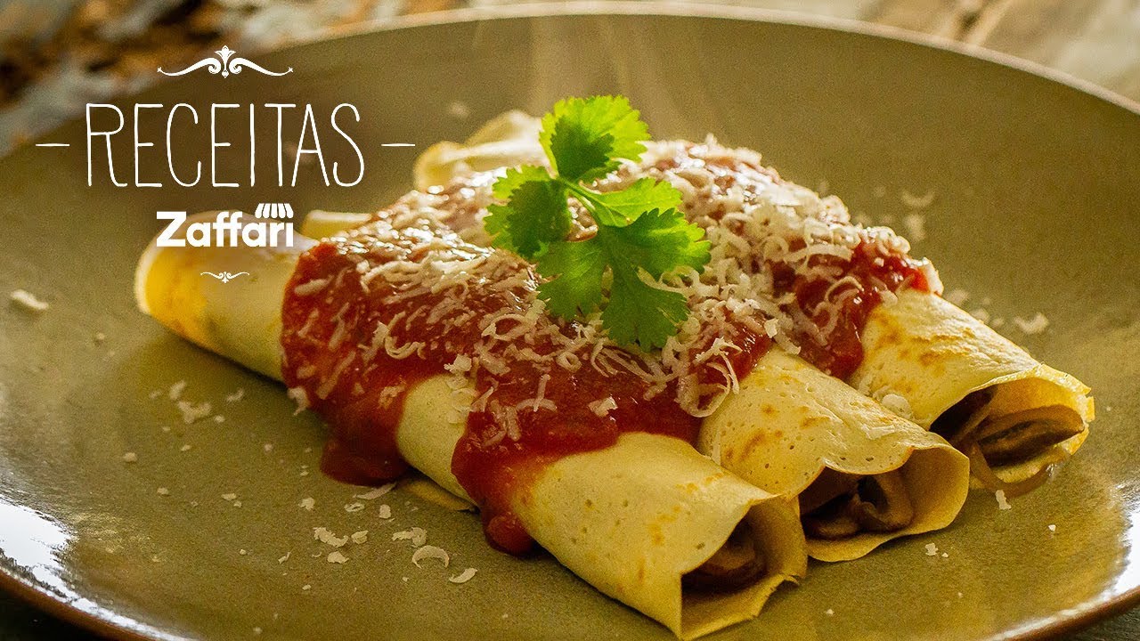 Panqueca recheada com ragu de cogumelos - Receitas Zaffari