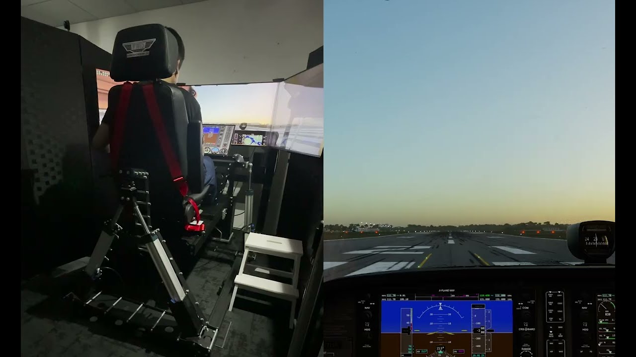 FliteSim.com 4DOF Motion Platform with Washout | Cessna 172 Circuit at WSSL Seletar Runway 21