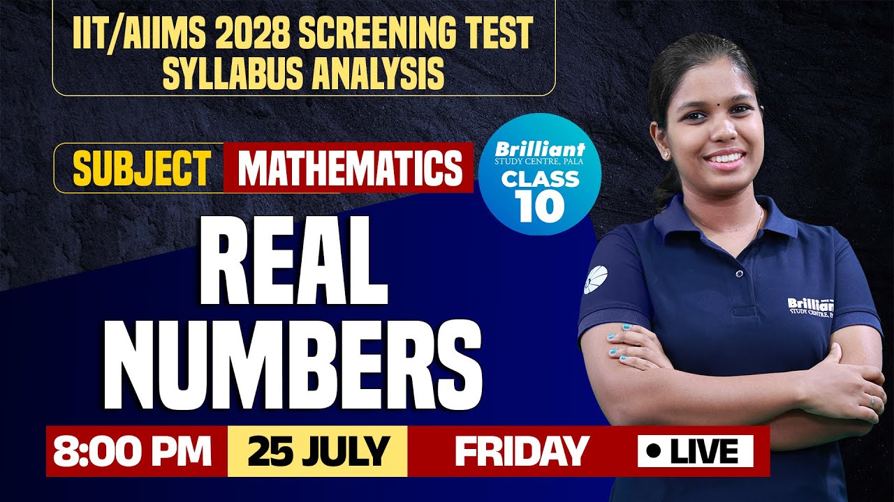 IIT/AIIMS 2028 Screening Test | Syllabus - Content Analysis | Mathematics | 25/07/2025 | 08:00 PM