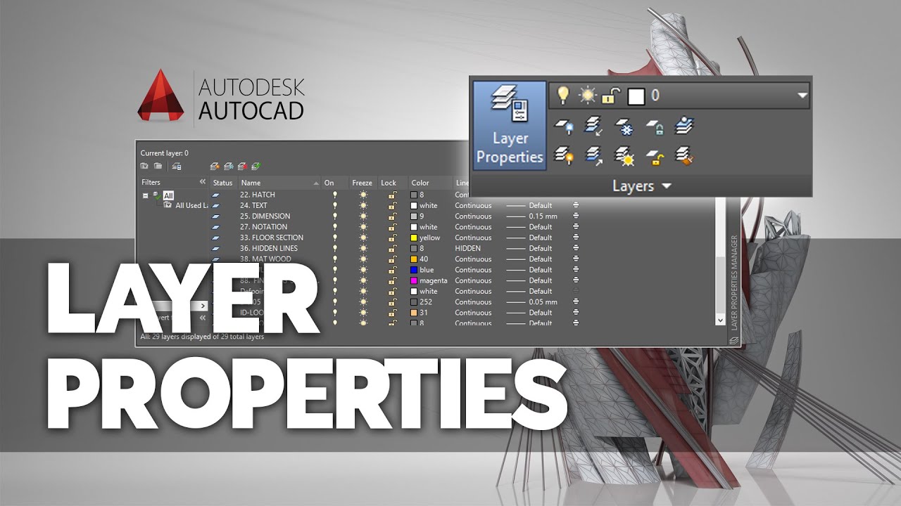 Fungsi dan Cara Menggunakan Layer di AutoCAD | Belajar AutoCAD Dari Nol #7