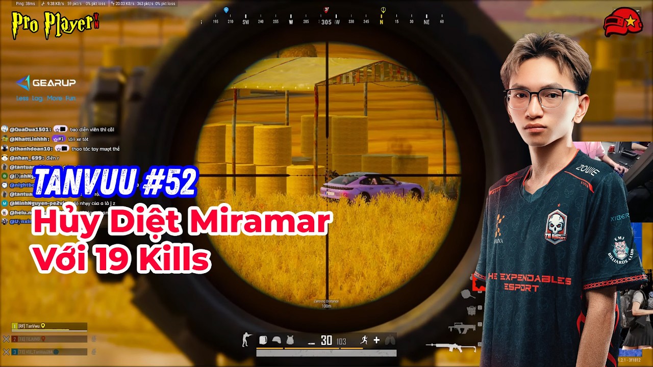 PUBG PC I TE_Tanvuu #52 I Tanvuu Gánh Team Cực Mạnh Với 19 Kills