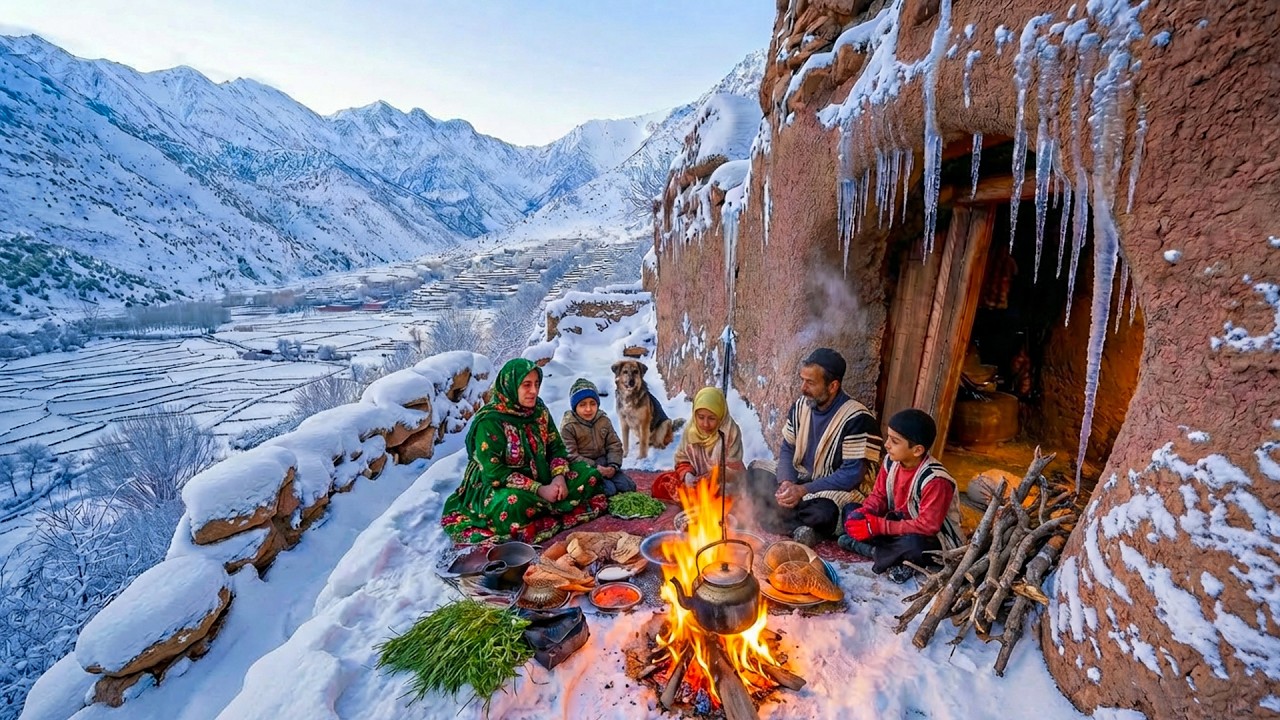 Выживание в жестокую зиму в самом холодном селе Ирана… | Настоящая жизнь кочевников ❄️ -38°C
