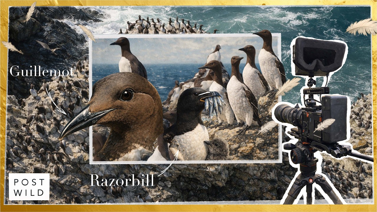 The Auks of Ireland | Guillemots & Razorbills (ASMR Seabird Colony) | POST WILD