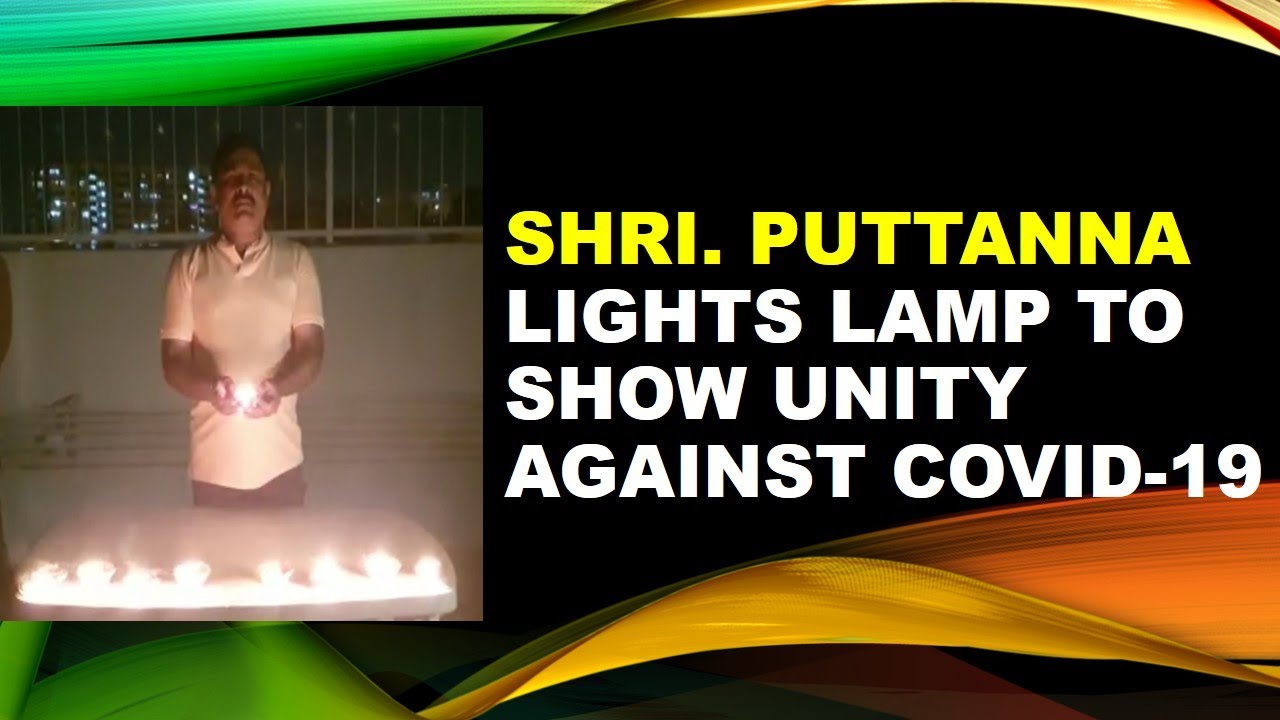 MLC Puttanna lighting lamp to show unity against COVID - 19