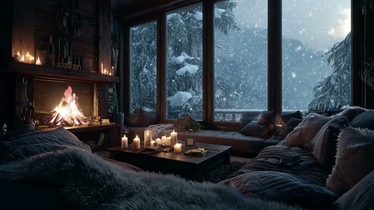 Quiet Piano by the Fire 🌌 Stress-Free Music for Sleeping & Reading