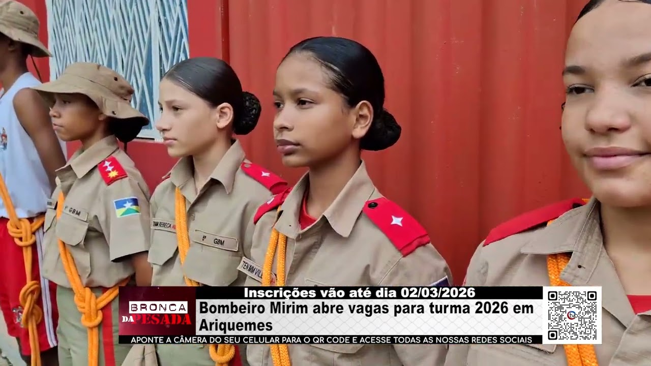 Bombeiro Mirim abre vagas para turma 2026 em Ariquemes
