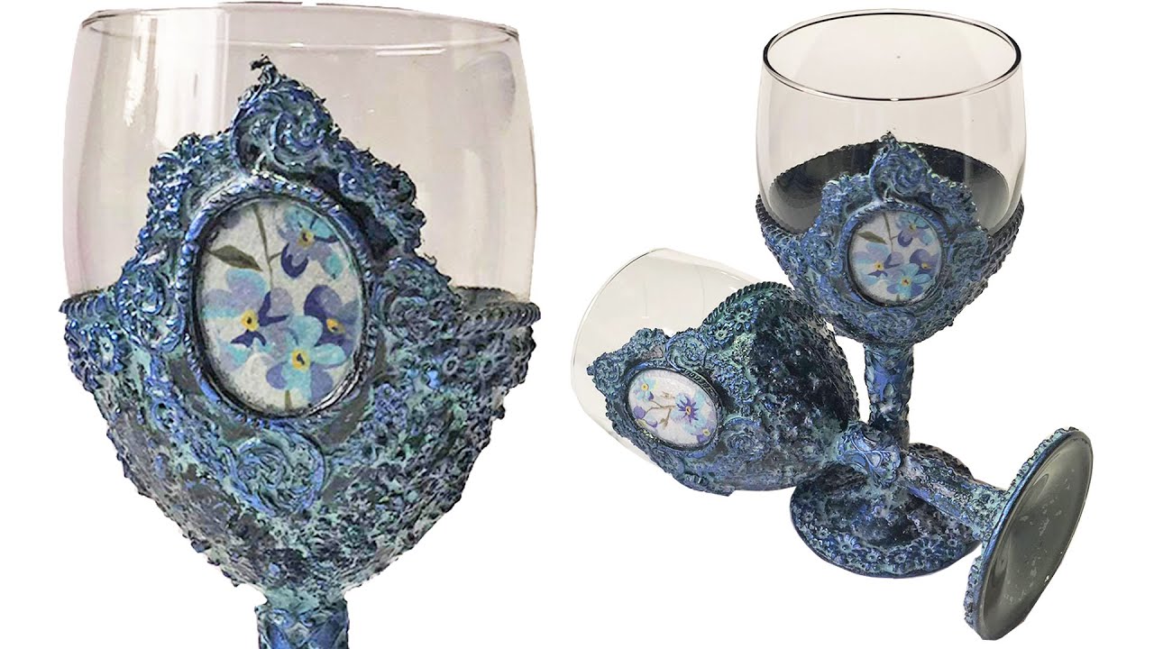 DIY GLASSES WITH SILICONE MOLDS / HOW TO DECORATE GLASS