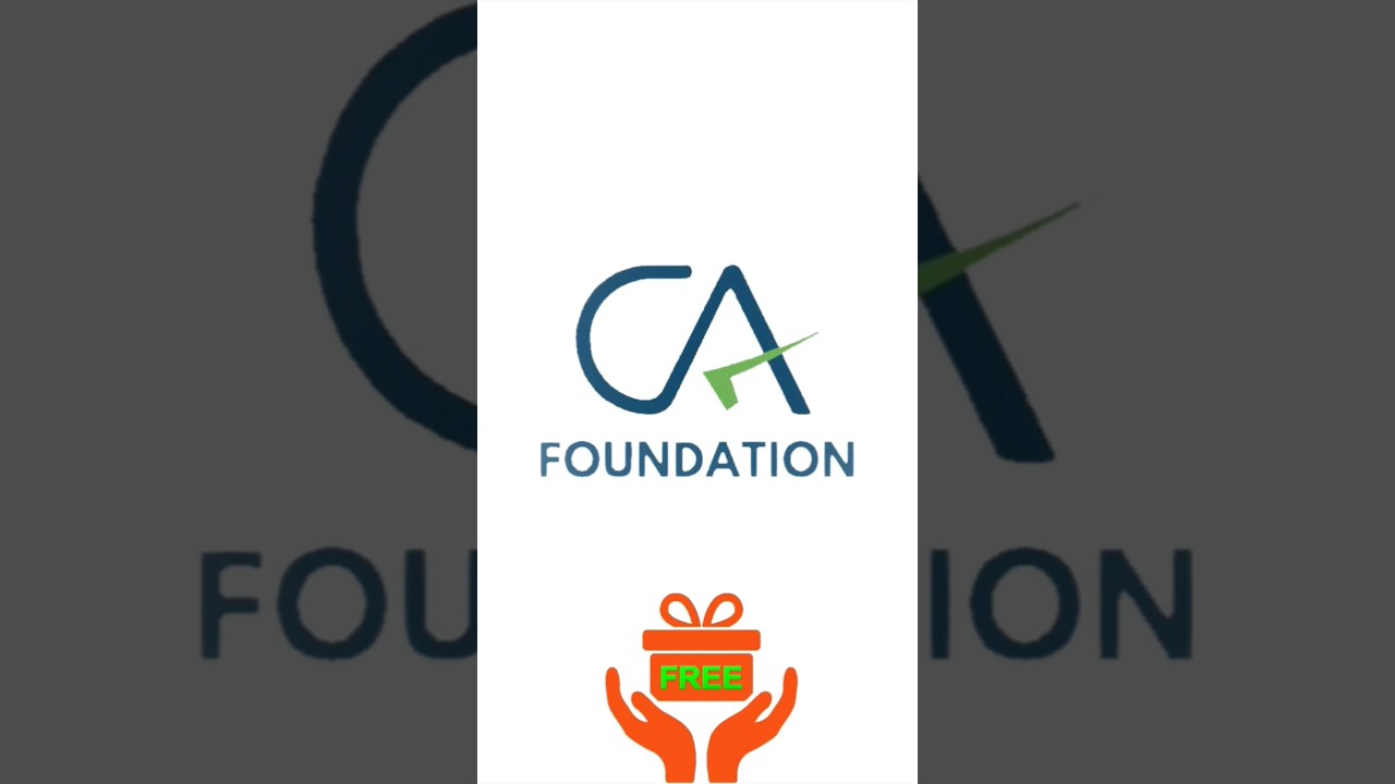 CA Foundation Course FREE 🆓 🆓 #cafoundation #castudents #ca #castudents #caexam #castudent #free