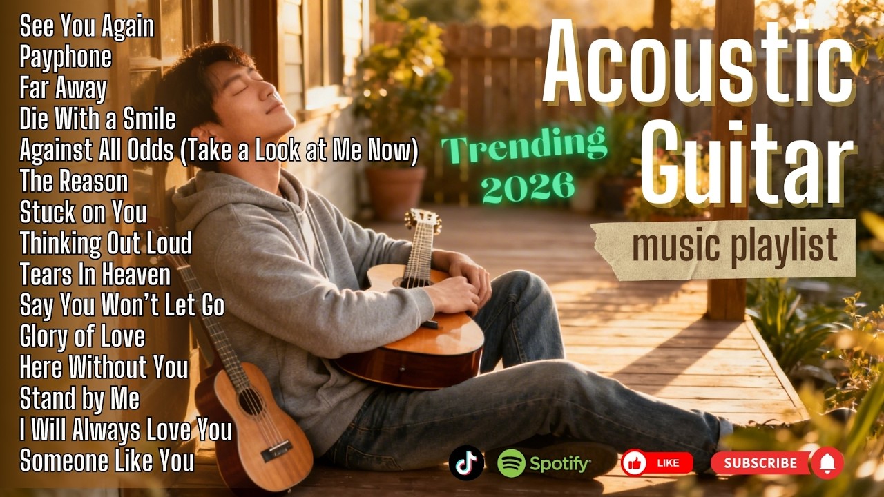 Top Trending English Acoustic Songs 🎶✨ | 1 Hour Feel Good Playlist