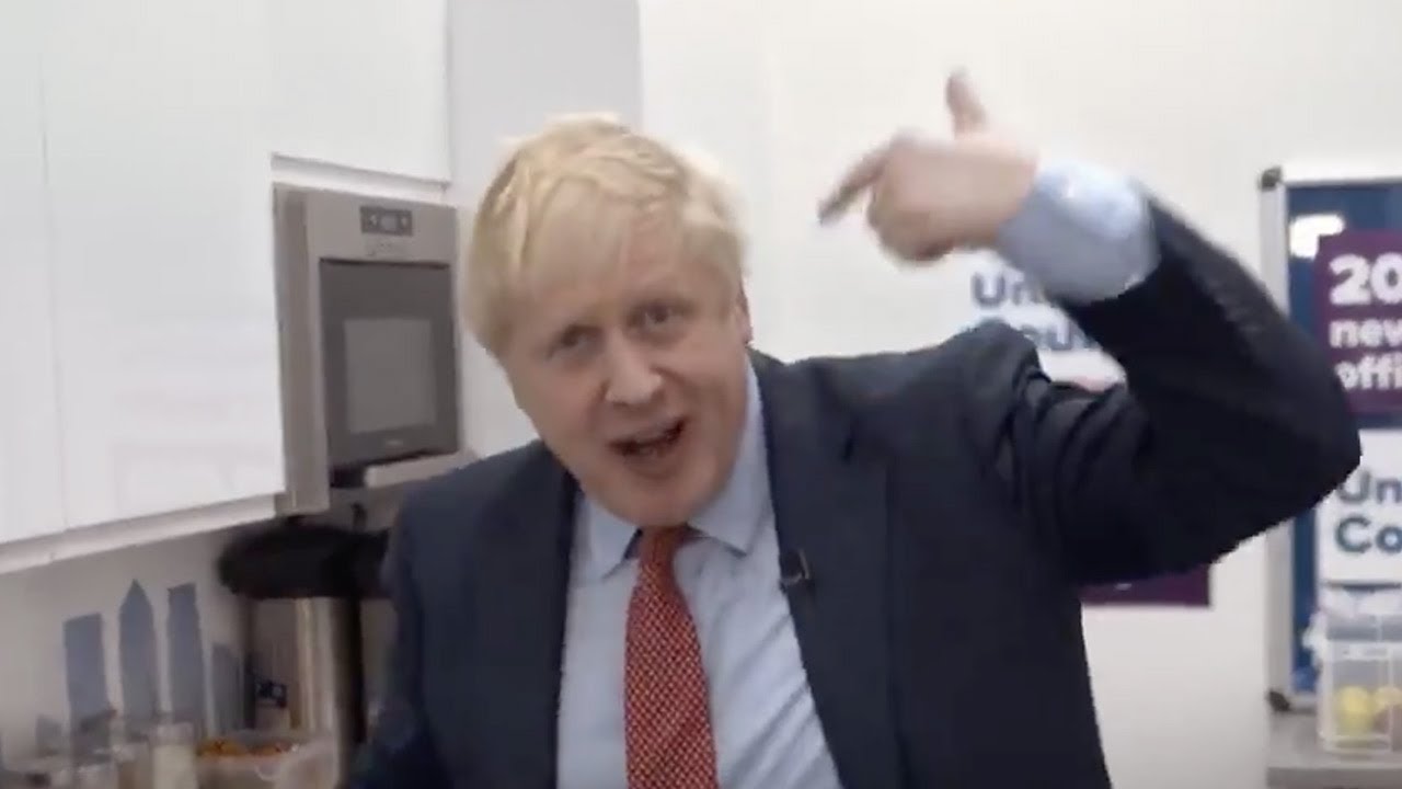 Boris Johnson answers questions on tea break in Tories' first campaign video