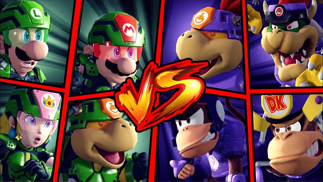 MARIO, LUIGI, PEACH, BOWSER JR CUP BATTLES - WINNER  or LOSER - Mario Strikers Battle League
