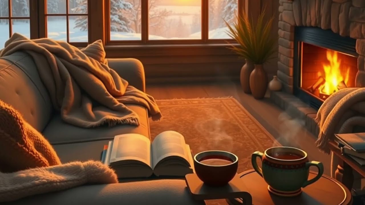 Cozy Living room with soothing jazz
